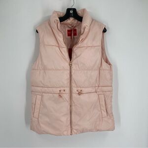 Guess Women's Blush Pink Quilted Kelly Puffer Vest size L